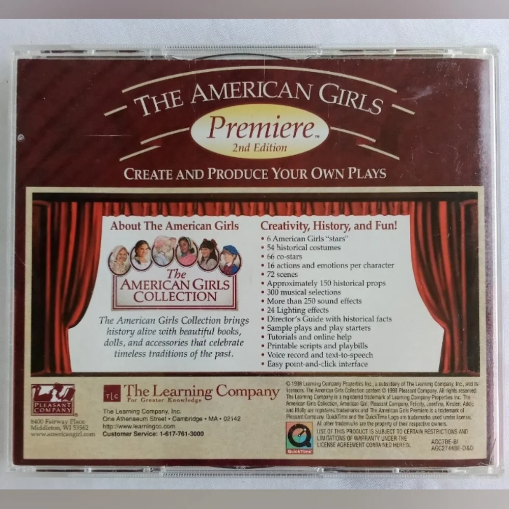 The American Girls Premiere 2nd Edition Education Video Game for Windows PC